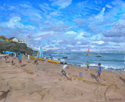 Strandcricket, Abersoch, 2013 door Andrew Macara